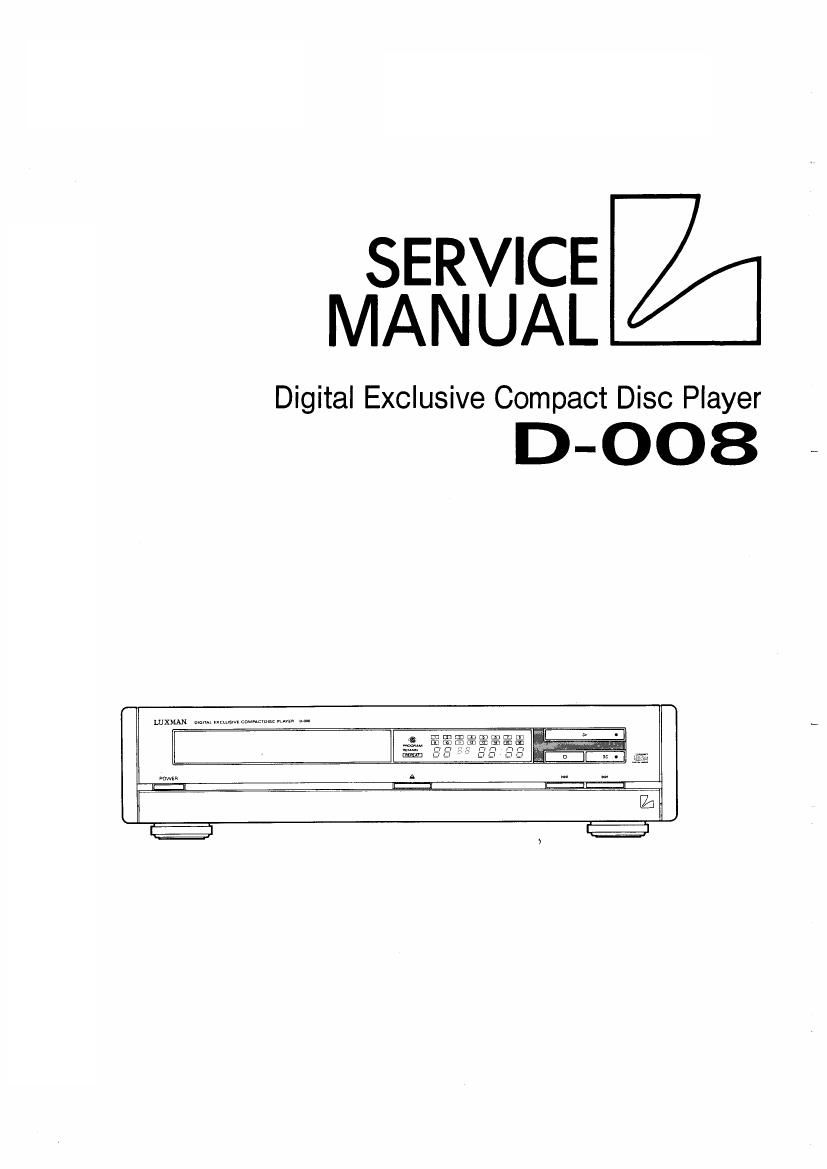 Luxman D 008 Service Manual